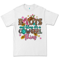 White boots and bling it's a cowgirl thing Premium Tee - MaliasSmallBusiness