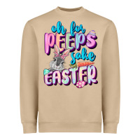 Mushroom Oh for peeps sake Easter Day Heavyweight Sweatshirt - CowGirlArtShop