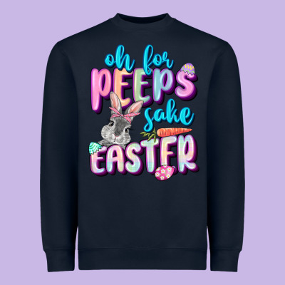 Oh For Peeps Sake Easter Day Heavyweight Sweatshirt Designed By Cowgirlartshop