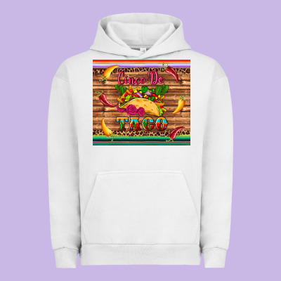 Cinco De Taco Paper Serape Leopard Wooden Urban Hoodie Designed By Artiststas