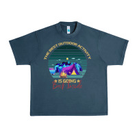 Midnight Navy camping The Best Outdoor Activity Is Going Back Inside Urban Heavy Tee - Bettercallsaul