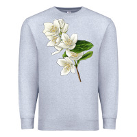 Heather Grey Mock Oranges Illustrations Premium Sweatshirt - LillyAllenDesigns