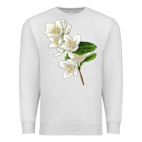 Oatmeal Heather Mock Oranges Illustrations Premium Sweatshirt - LillyAllenDesigns