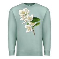 Seafoam Mock Oranges Illustrations Premium Sweatshirt - LillyAllenDesigns