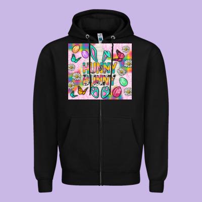 Hunny Bunny And Egg Easter Tumbler Zipper Hoodie Designed By Bundleandbundleshop