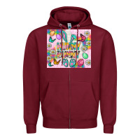 Burgundy Hunny Bunny And Egg Easter Tumbler Zipper Hoodie - BundleAndBundleShop