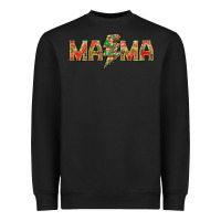 Black Mama christmas lightning bolt mother's day Heavyweight Sweatshirt - HowdyJamesFarm