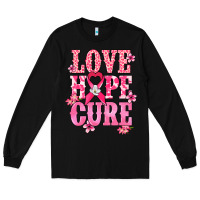 Black Love Hope Cure Cancer Awareness Long Sleeve Tee - HowdyJamesFarm