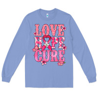 Colony Blue Love Hope Cure Cancer Awareness Long Sleeve Tee - HowdyJamesFarm