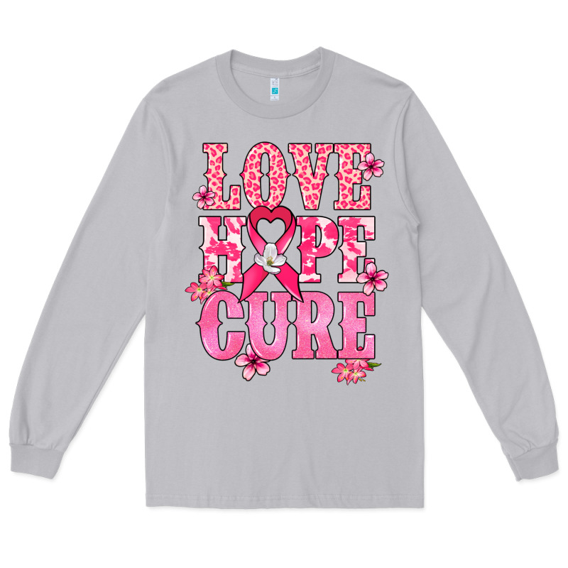 Love Hope Cure Cancer Awareness Long Sleeve Tee by HowdyJamesFarm | Teevron