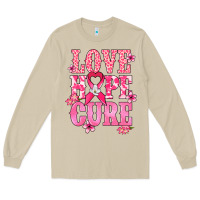 Mushroom Love Hope Cure Cancer Awareness Long Sleeve Tee - HowdyJamesFarm