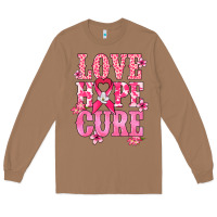 Toasted Coconut Love Hope Cure Cancer Awareness Long Sleeve Tee - HowdyJamesFarm