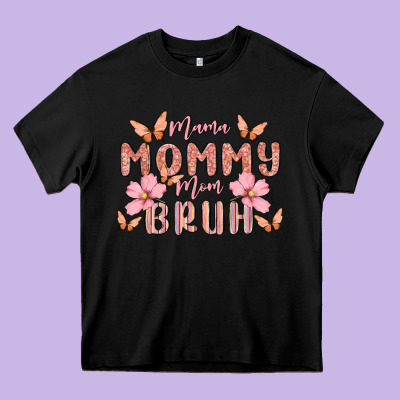 Mama Mommy Mom Bruh Heavy Core Tee Designed By Maliassmallbusiness