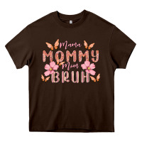Chocolate Brown mama mommy mom bruh Heavy Core Tee - MaliasSmallBusiness