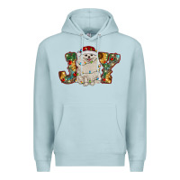 Blue Mist pomeranian christmas joy Premium Hoodie - RanaPortraitStore