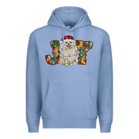 Colony Blue pomeranian christmas joy Premium Hoodie - RanaPortraitStore