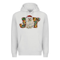 Dove Grey pomeranian christmas joy Premium Hoodie - RanaPortraitStore