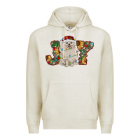 Oatmeal Heather pomeranian christmas joy Premium Hoodie - RanaPortraitStore