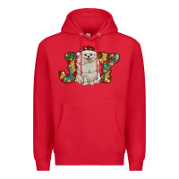 Red pomeranian christmas joy Premium Hoodie - RanaPortraitStore