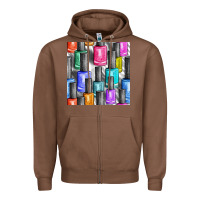 Chestnut colorful nail polish seamless pattern bbs Zipper Hoodie - BundleAndBundleShop