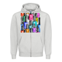 Dove Grey colorful nail polish seamless pattern bbs Zipper Hoodie - BundleAndBundleShop