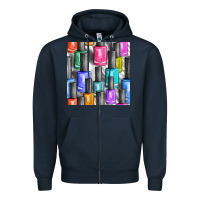 Navy colorful nail polish seamless pattern bbs Zipper Hoodie - BundleAndBundleShop