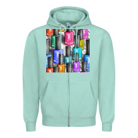 Seafoam colorful nail polish seamless pattern bbs Zipper Hoodie - BundleAndBundleShop
