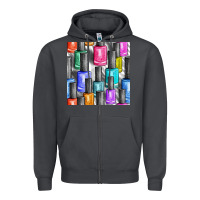 Smoke colorful nail polish seamless pattern bbs Zipper Hoodie - BundleAndBundleShop