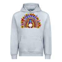 Heather Grey american flag gnomes sunflowers rainbow Urban Hoodie - Artiststas