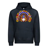 Navy american flag gnomes sunflowers rainbow Urban Hoodie - Artiststas