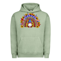 Pigment Oil Green american flag gnomes sunflowers rainbow Urban Hoodie - Artiststas