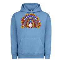 Pigment Pebble Blue american flag gnomes sunflowers rainbow Urban Hoodie - Artiststas