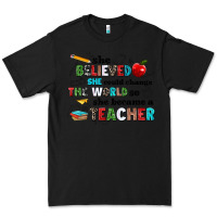 Black she believed she could change the world so she bec Premium Tee - NancyCooperArtShop