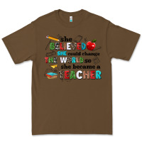 Cacao she believed she could change the world so she bec Premium Tee - NancyCooperArtShop