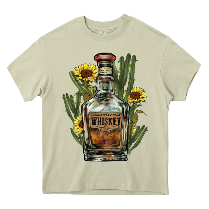 Western Whiskey Bottle Heavy Core Tee by NancyCooperArtShop | Teevron
