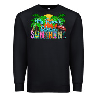 Black My Favorite Coloris Sunshine Premium Sweatshirt - CowhideDigitalArt