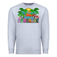 Heather Grey My Favorite Coloris Sunshine Premium Sweatshirt - CowhideDigitalArt