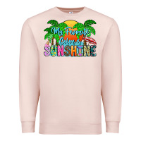 Pale Pink My Favorite Coloris Sunshine Premium Sweatshirt - CowhideDigitalArt