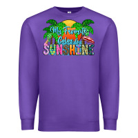 Purple My Favorite Coloris Sunshine Premium Sweatshirt - CowhideDigitalArt