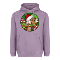 Lavender Nubian Goat Christmas Heavyweight Hoodie - LillyAllenDesigns