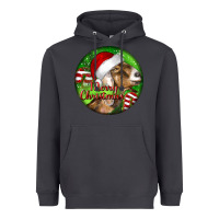 Smoke Nubian Goat Christmas Heavyweight Hoodie - LillyAllenDesigns