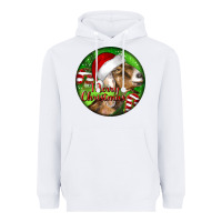 White Nubian Goat Christmas Heavyweight Hoodie - LillyAllenDesigns