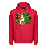 Cardinal Irish flag shamrock St. Patricks Day Premium Hoodie - FaDigitalArtStudio