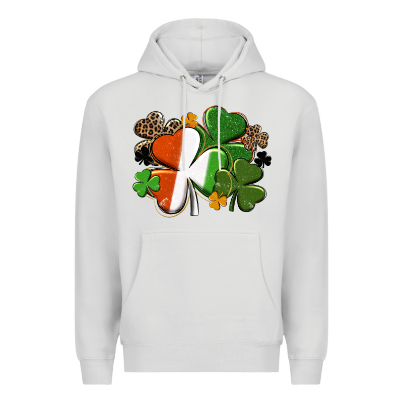 Irish Flag Shamrock St. Patricks Day Premium Hoodie by FaDigitalArtStudio | Teevron