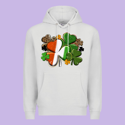 Irish Flag Shamrock St. Patricks Day Premium Hoodie Designed By Fadigitalartstudio