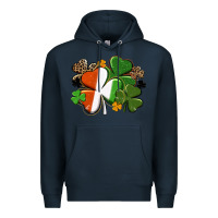 Navy Irish flag shamrock St. Patricks Day Premium Hoodie - FaDigitalArtStudio
