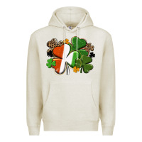 Oatmeal Heather Irish flag shamrock St. Patricks Day Premium Hoodie - FaDigitalArtStudio