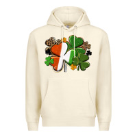 Sandshell Irish flag shamrock St. Patricks Day Premium Hoodie - FaDigitalArtStudio