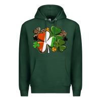 Sports Green Irish flag shamrock St. Patricks Day Premium Hoodie - FaDigitalArtStudio