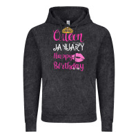Vintage Black Queen Was Born İn January Happy Birthday Vintage Hoodie - Bettercallsaul